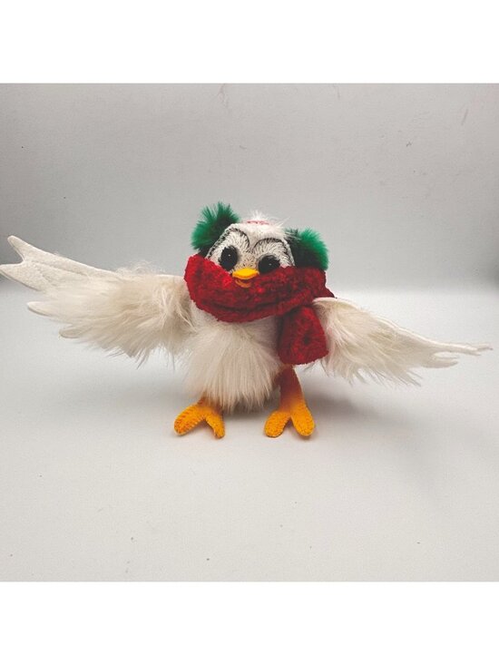 Annalee Other - Annalee Dolls Christmas Winter White Owl Plush 2012 Red Scarf Green Earmuffs 5”
